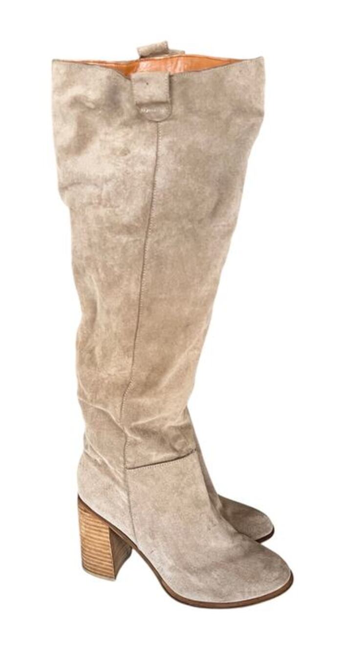 Mi.im woman’s sand Tan vegan suede knee high boots size 8.5